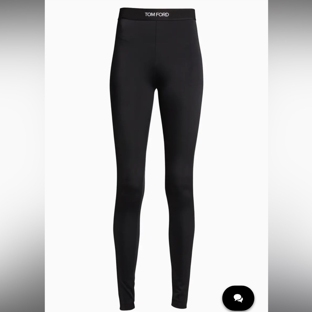 Authentic Tom Ford logo-band skinny print leggings